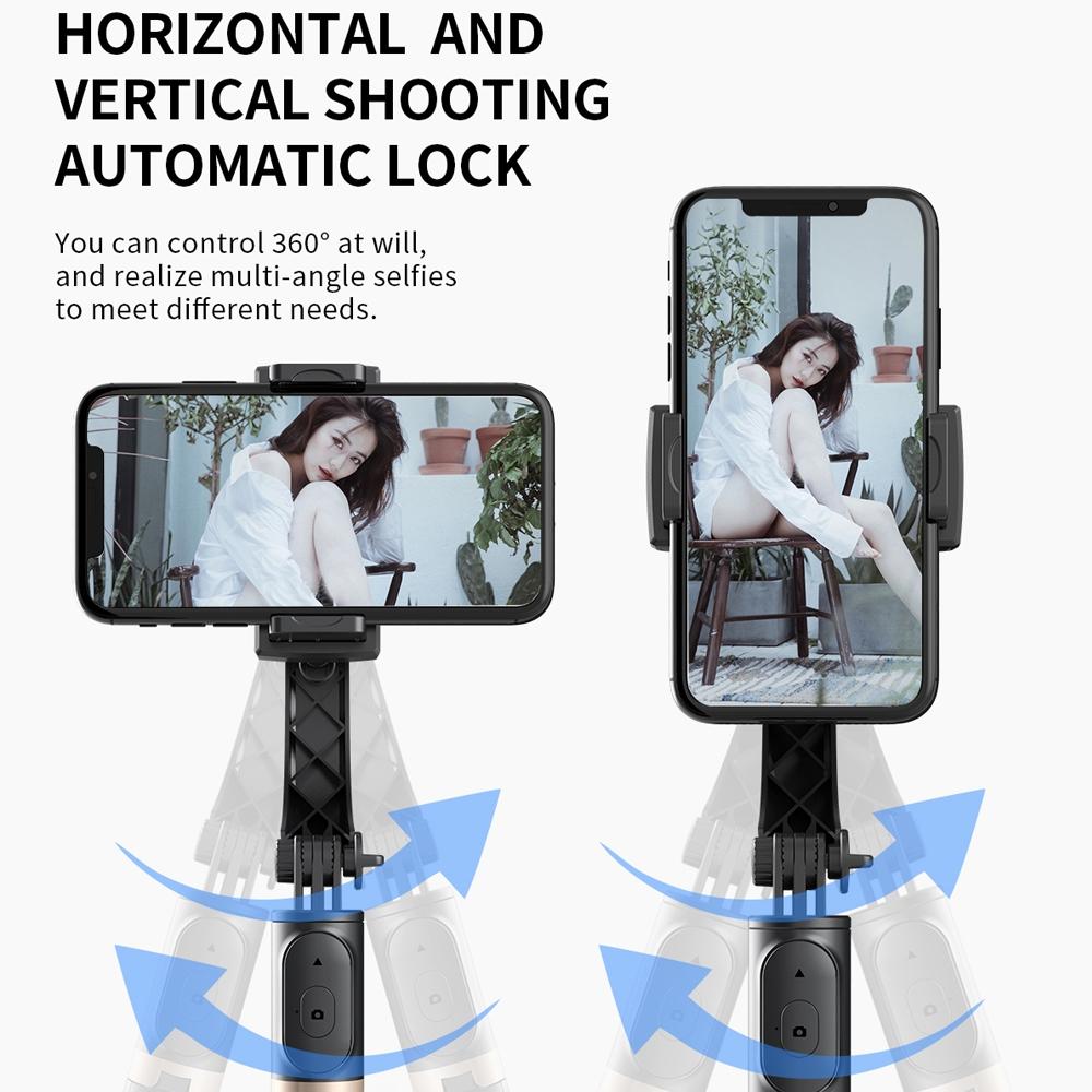 Bluetooth Gimbal Stabilizer with Remote and Tripod - Black 6