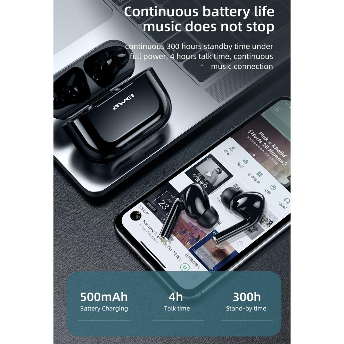 Wireless T29 Sports Headset with Charging Case - Bluetooth V5.0 - Black 4