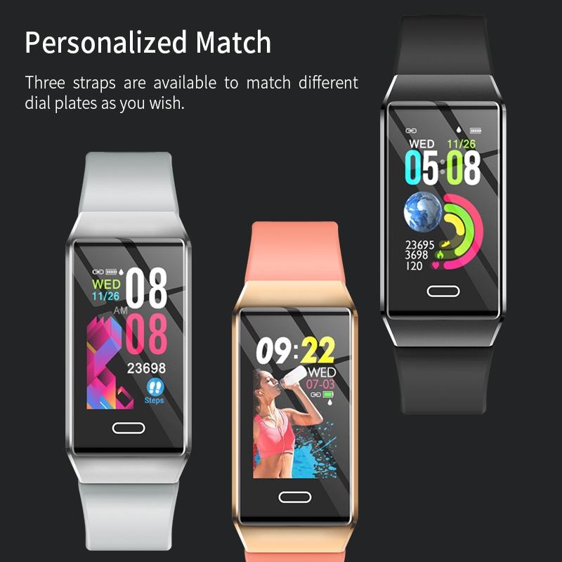 Waterproof Smart Bracelet With Tft Screen - 6 Inches - Black 8