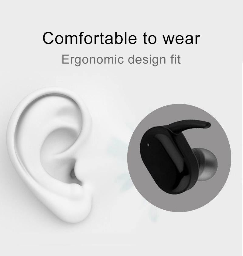 Waterproof Touch Wireless Bluetooth Earphones + Charging Box - Black 8