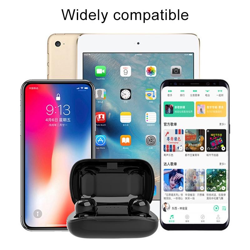 Waterproof Touch Wireless Bluetooth Earphones + Charging Box - Black 9