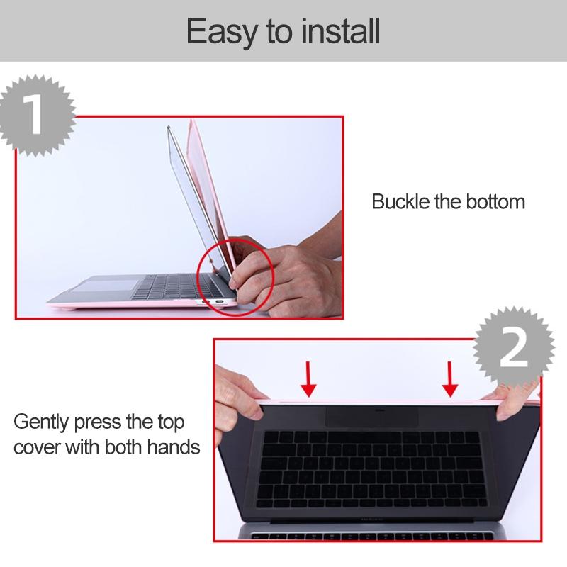 Shockproof Crystal Laptop Protective Case - Black 9