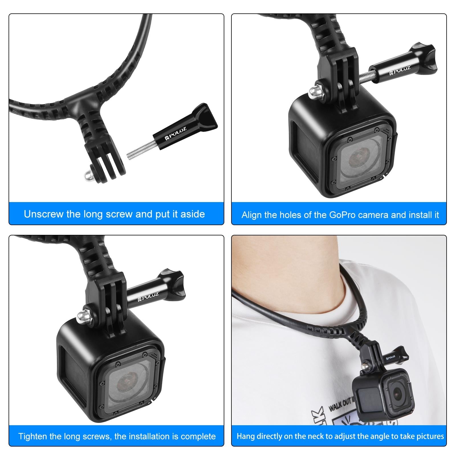 Flexible Gopro Mount for Action Cameras - Adjustable 4