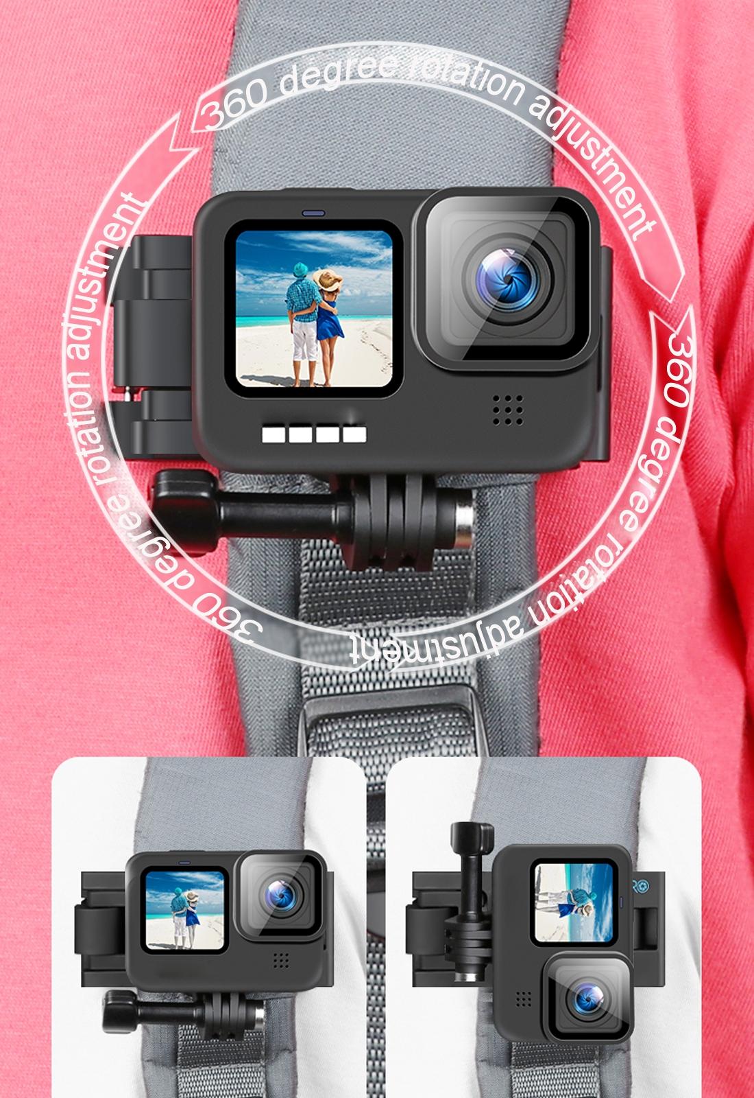 360 Degree Rotating Quick Release Backpack Strap Mount for Gopro Hero 12 9