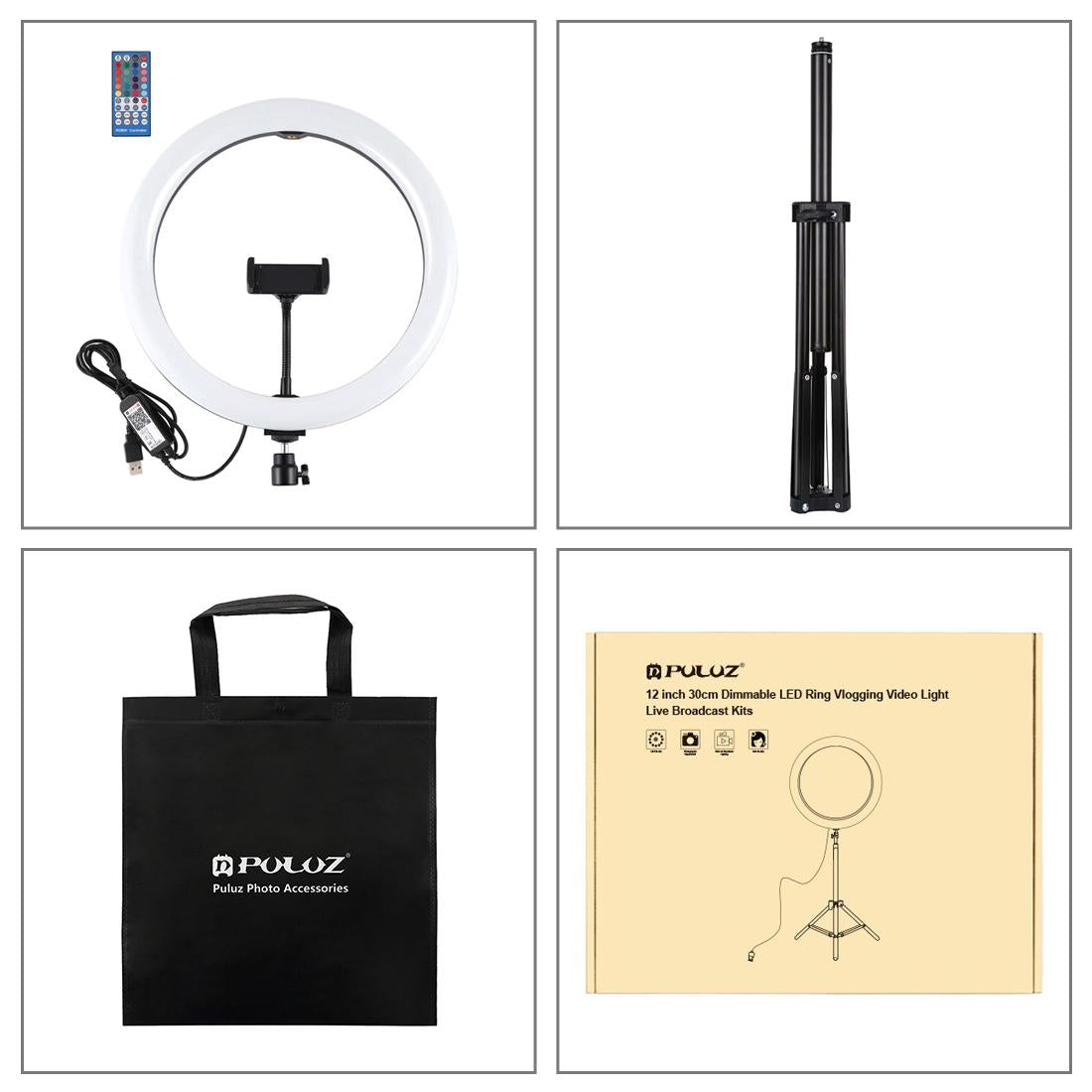 11.8 Rgbw Led Ring Light Kit with Mount & Remote 5