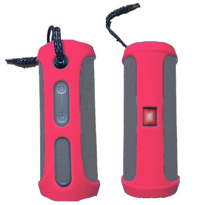 Protective Case for Jbl Flip4 Bluetooth Speaker - Portable Silica Gel - Black