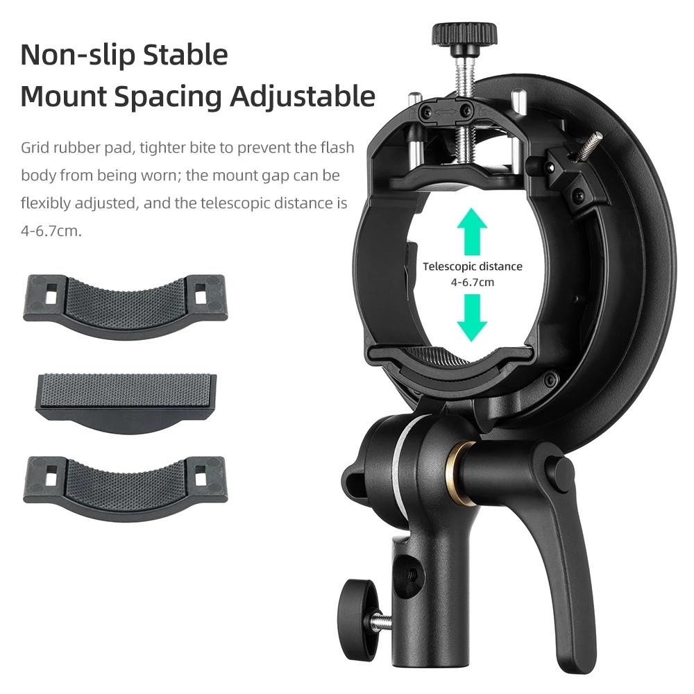 Universal S-Type Flash Bracket For Bowens Mount - Black 3