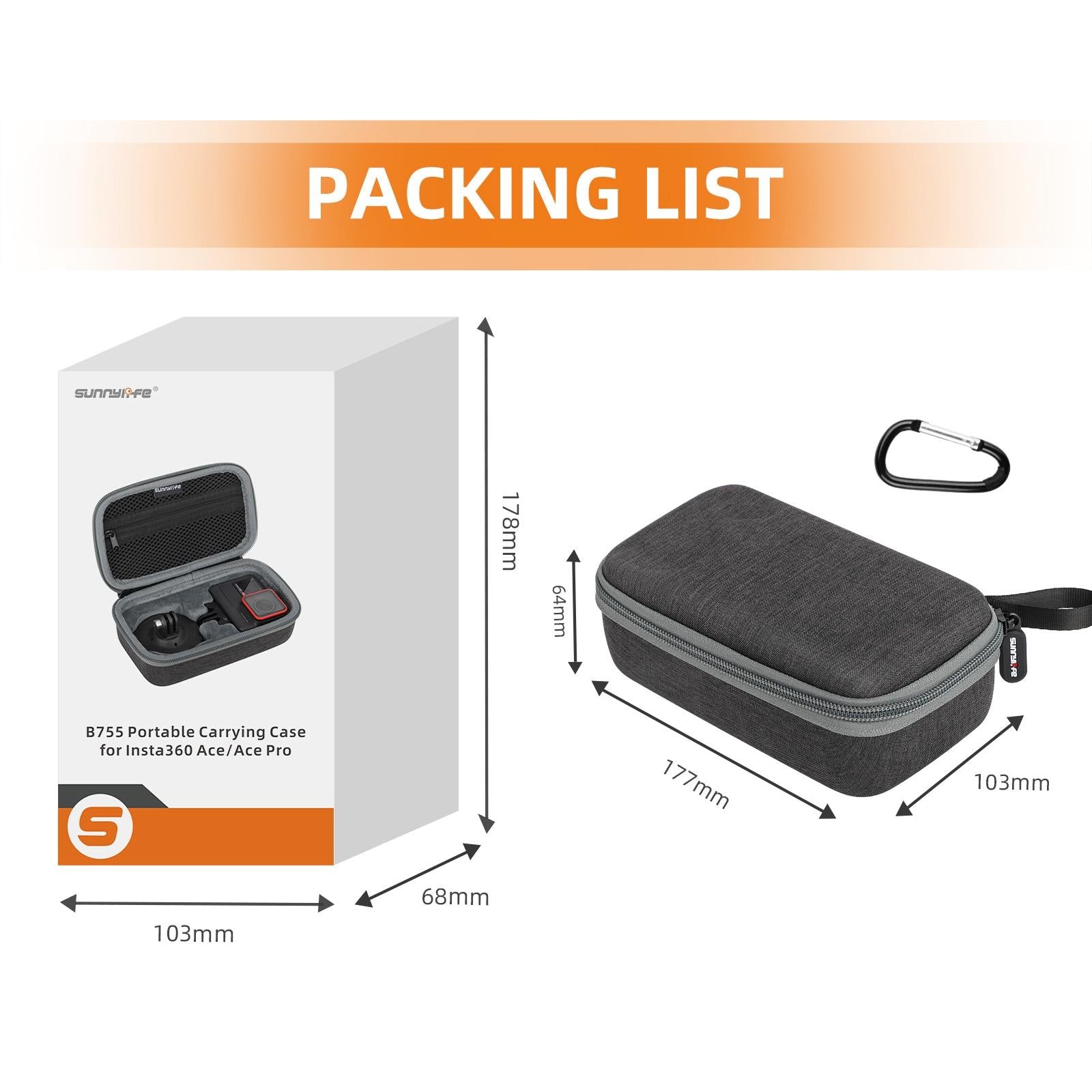 Portable Carrying Case for Insta360 Ace / Ace Pro - Mini Travel Organizer 9