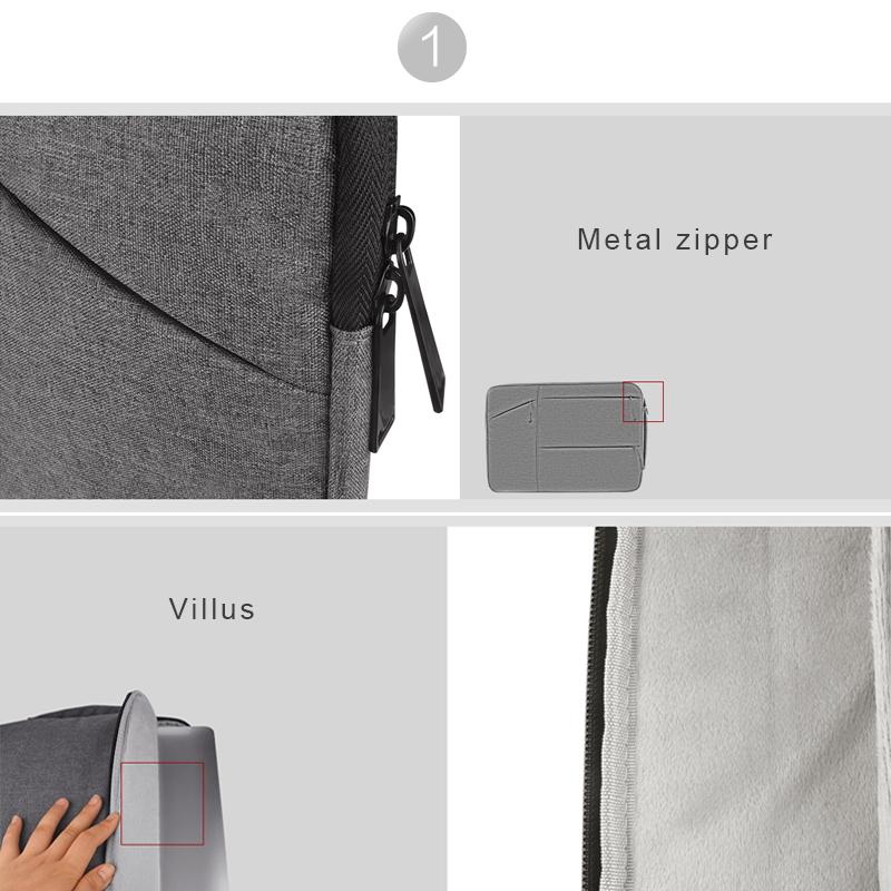 12 Laptop / Tablet Bag with Multiple Pockets - Portable & Durable - Black 11