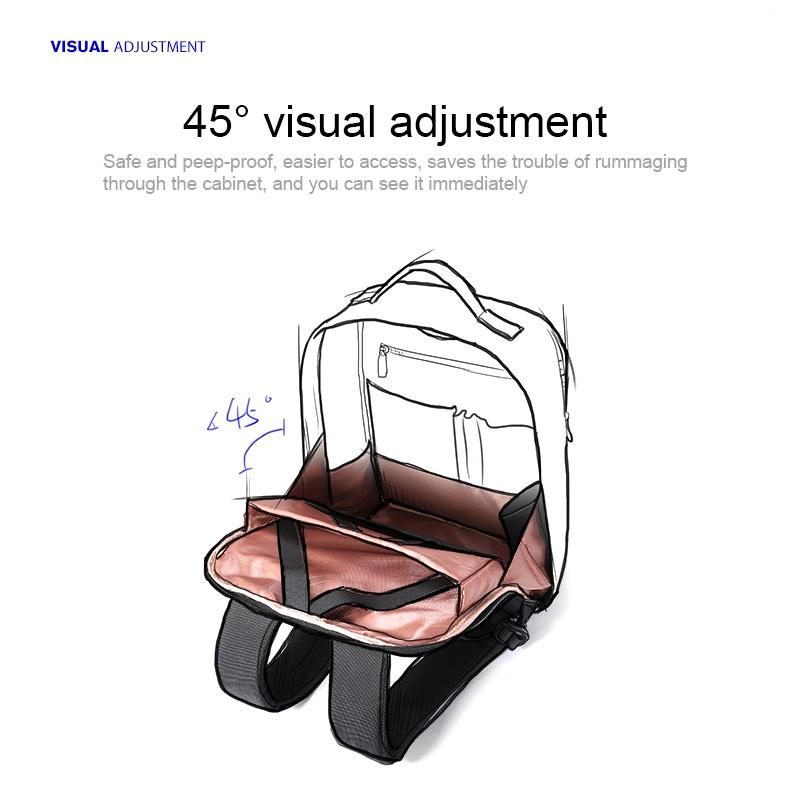 Business Waterproof Anti-Theft Double Shoulder Bag With Usb Port - 27X16.5X40Cm Black 13