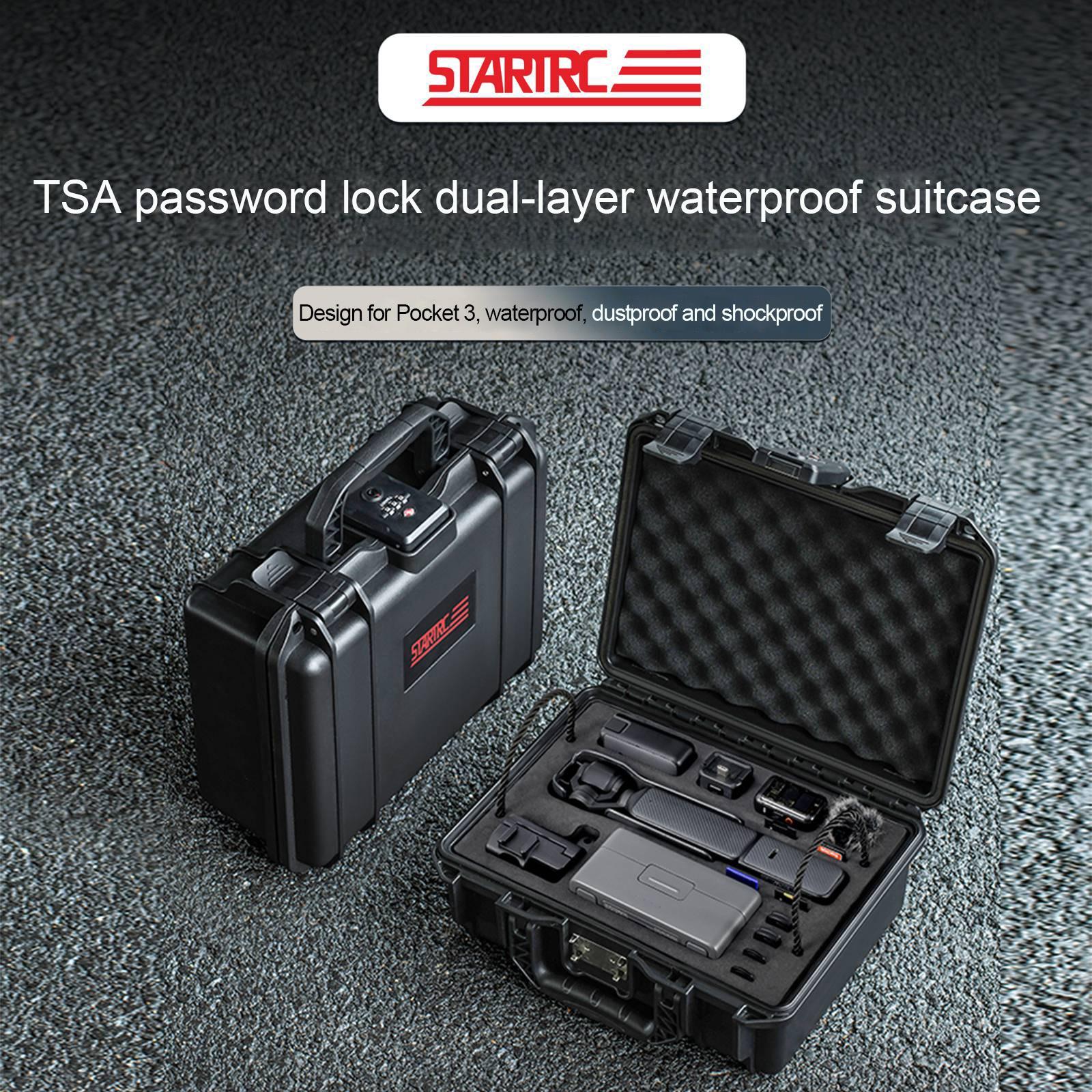 Waterproof Tsa Lock Suitcase For Dji Osmo Pocket Black 3