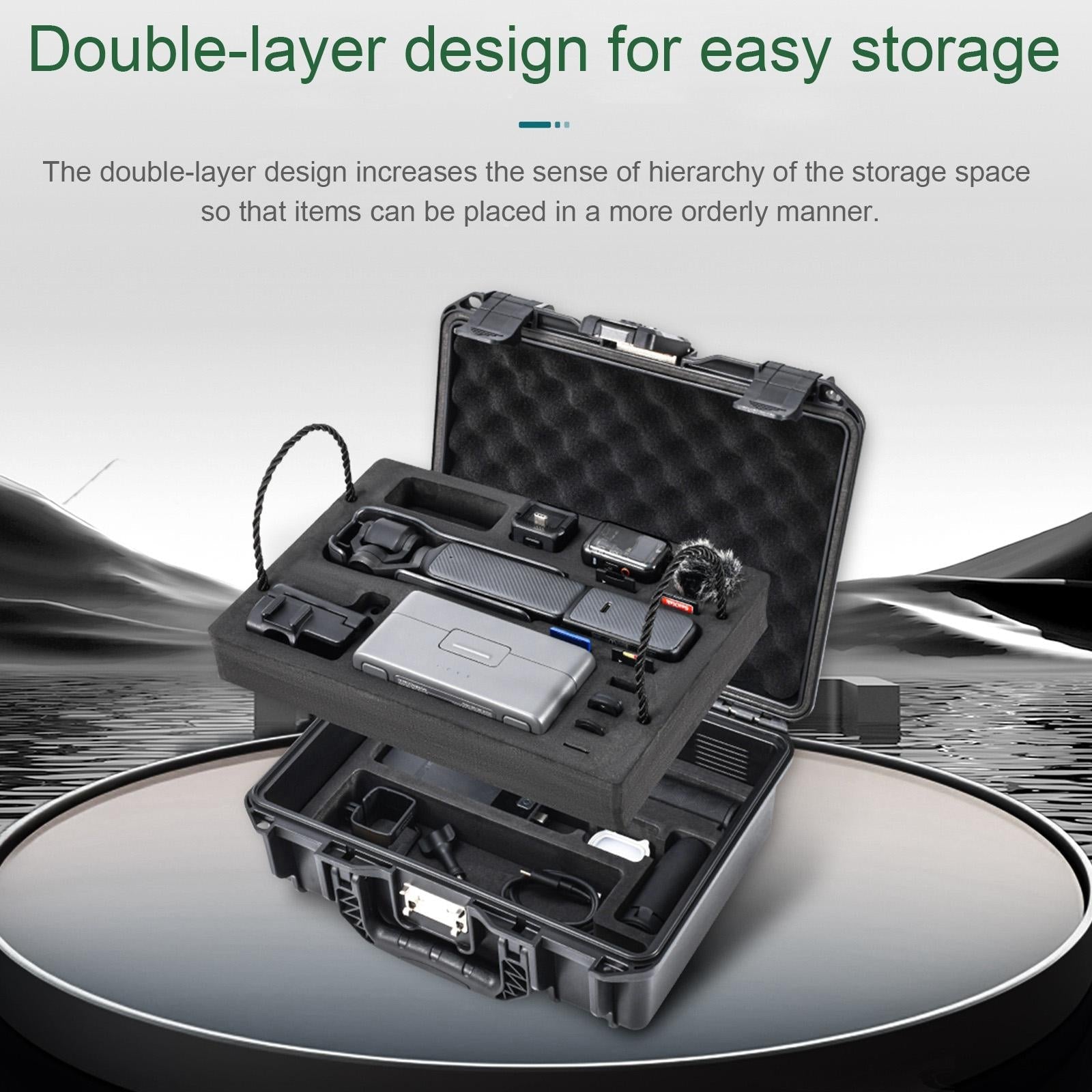 Waterproof Tsa Lock Suitcase For Dji Osmo Pocket Black 4