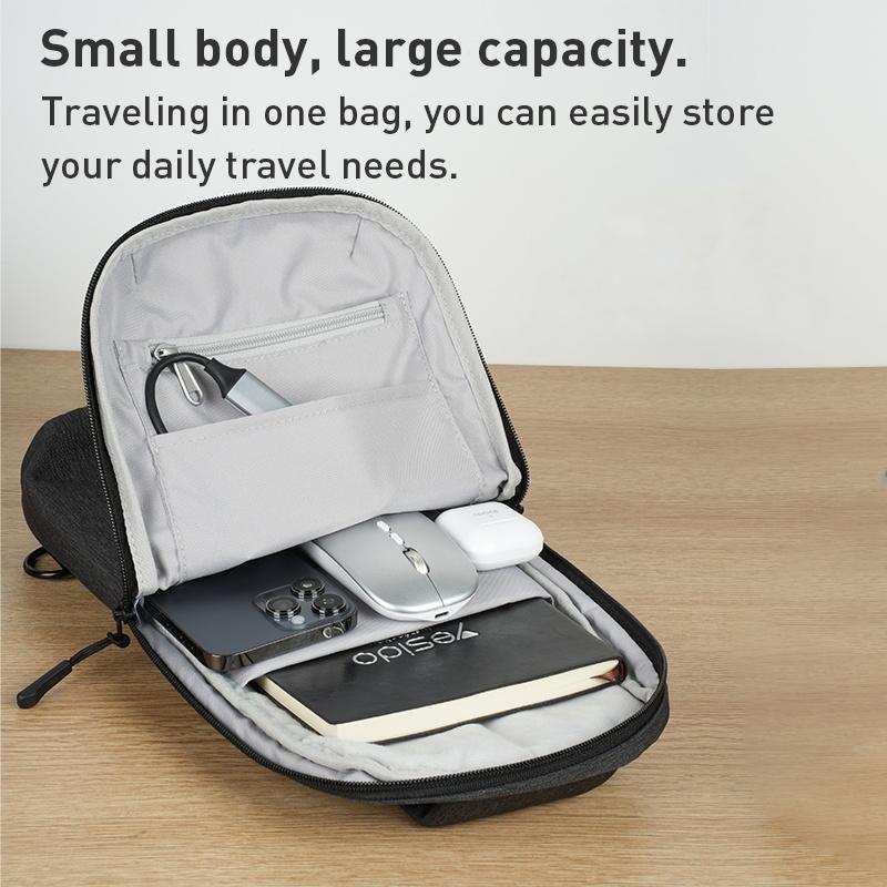 Oxford Cloth Chest Bag Black 3