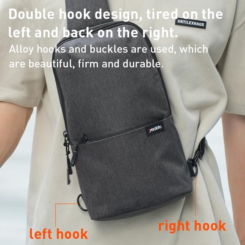 Oxford Cloth Chest Bag Black 6