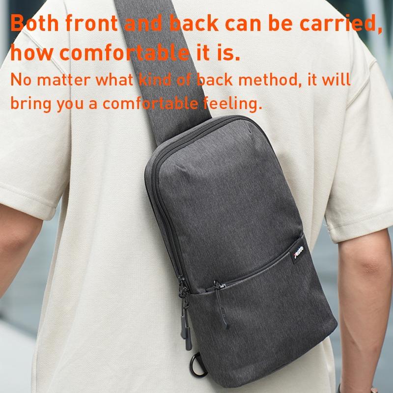 Oxford Cloth Chest Bag Black 7