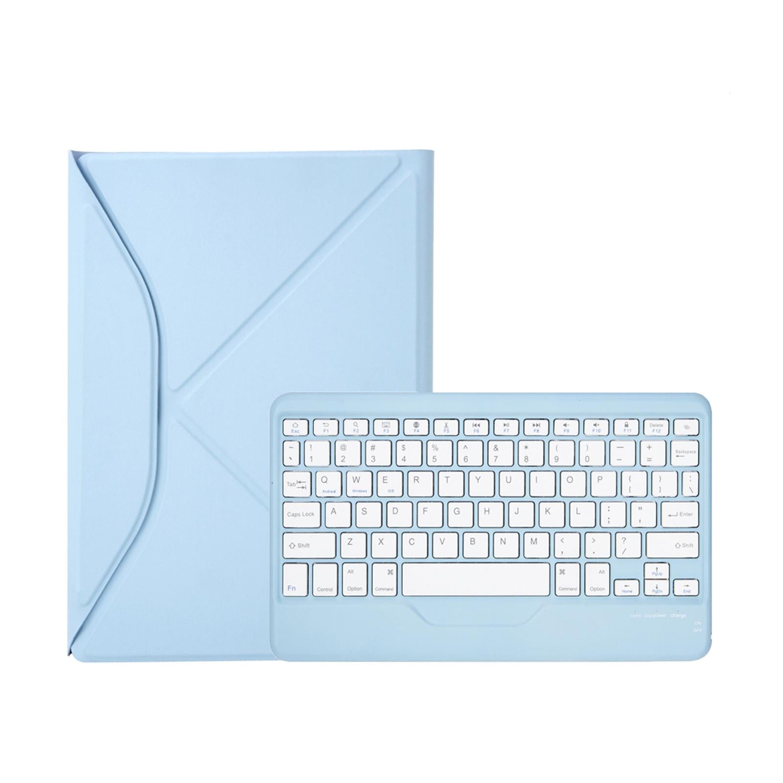 Bluetooth Keyboard Leather Tablet Case With Pen Slot - Black 7