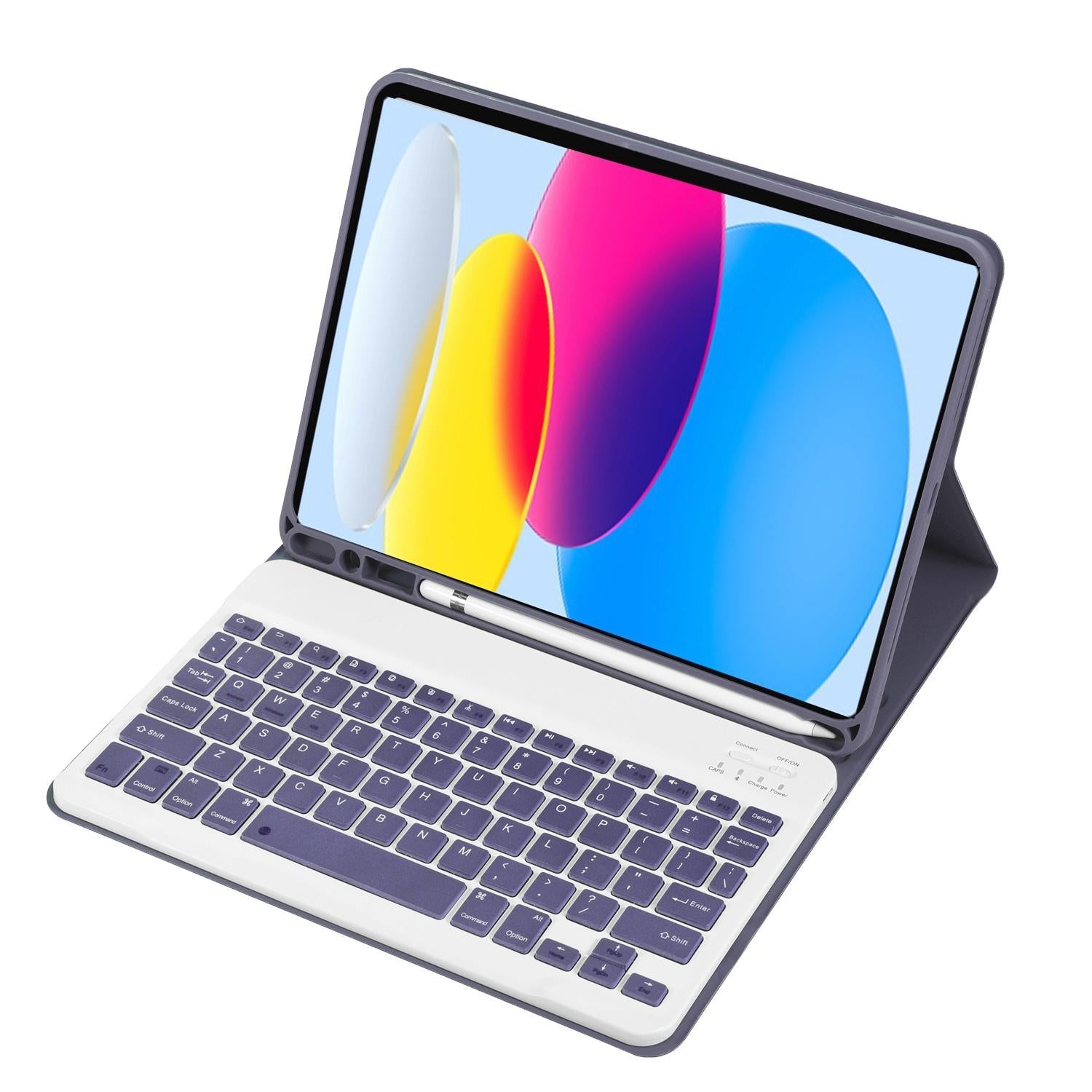 Ultra-Thin Bluetooth Keyboard Leather Tablet Case For Ipad 10.9 2022 With Pen Slot - Black 14