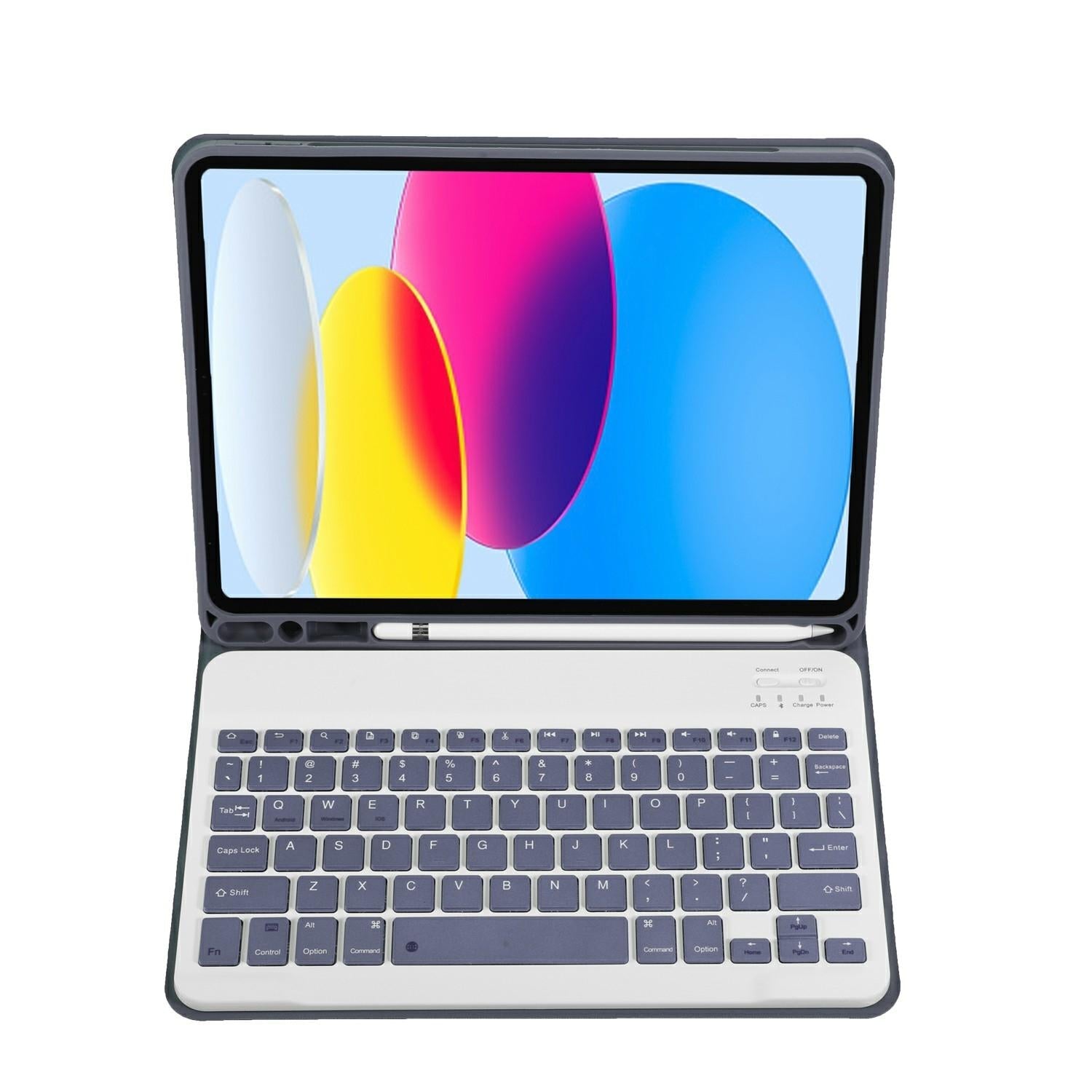 Ultra-Thin Bluetooth Keyboard Leather Tablet Case For Ipad 10.9 2022 With Pen Slot - Black 15