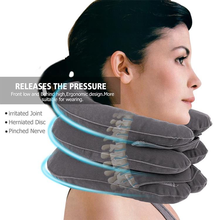 Full Cashmere Cervical Traction Instrument Neck Massage & Support - Black 10