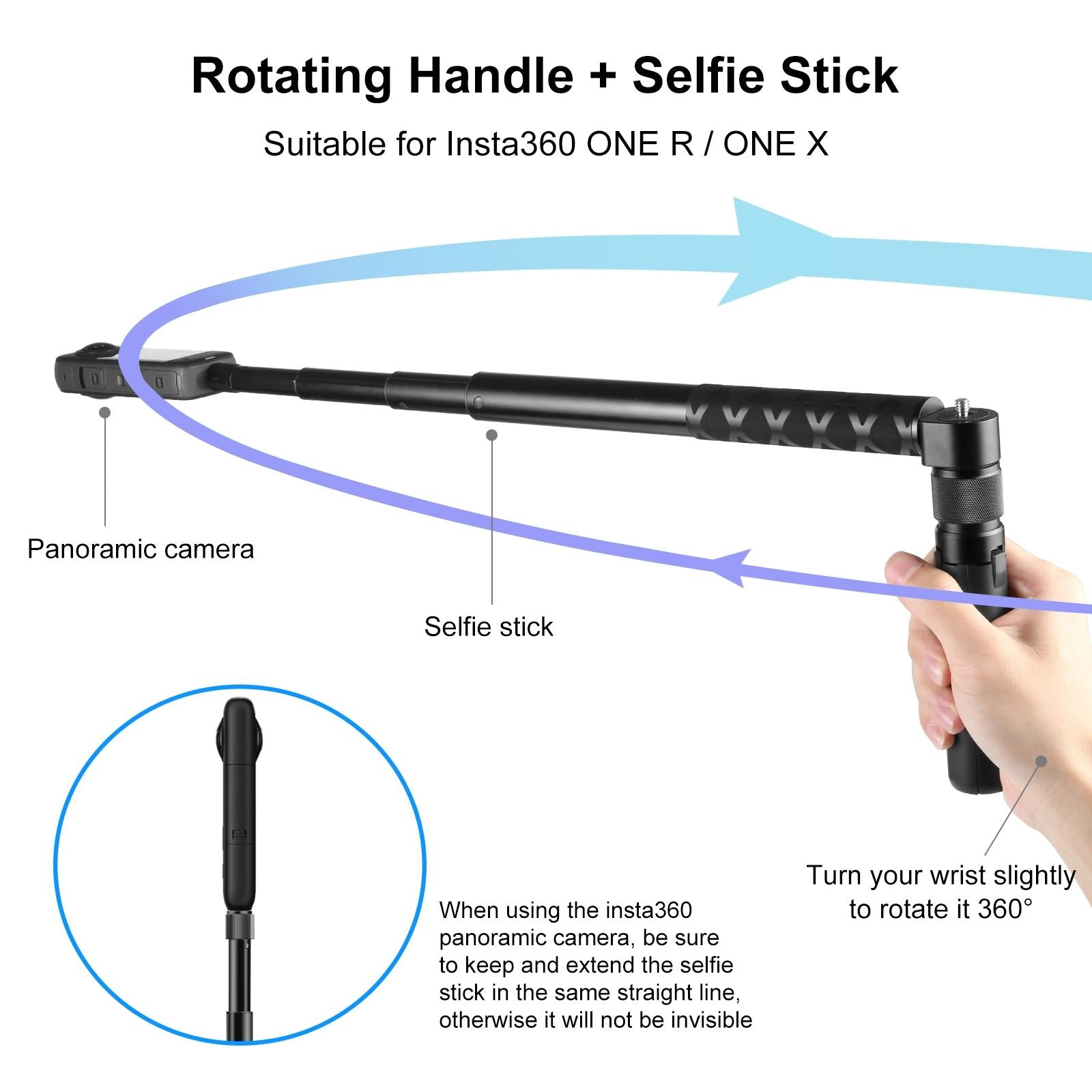 Insta360 X3 / X4 Desktop Tripod Stand with Rotary Handle 6