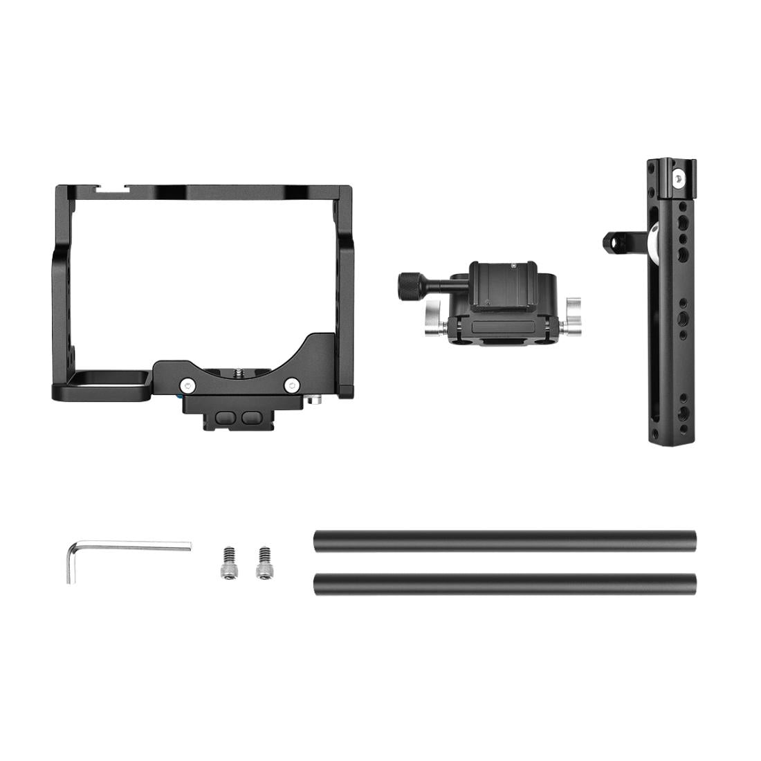 Video Camera Cage Stabilizer With Handle And Rail Rod For Nikon Z6 / Z7 11