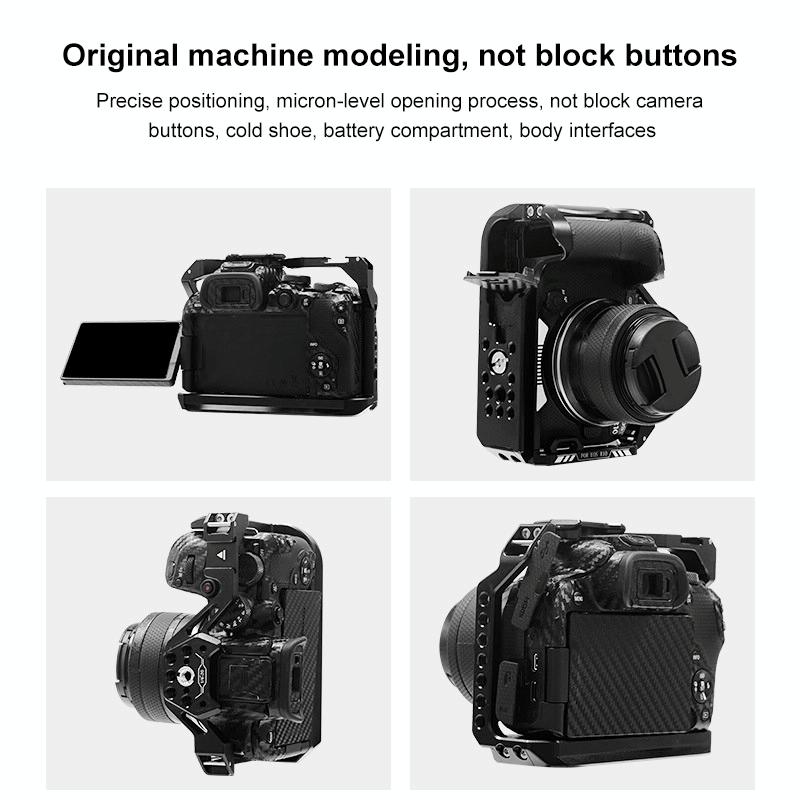 Metal Camera Cage For Canon Eos R10 Stabilizer Rig - Black 6