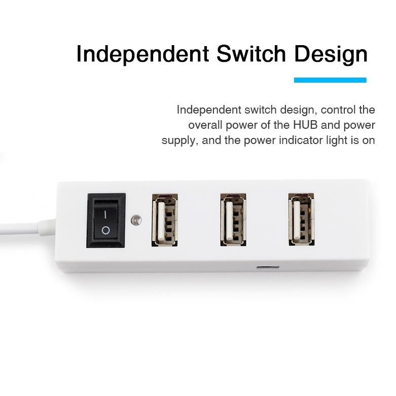 4-Port Usb 2.0 Hub With Switch - Black 6