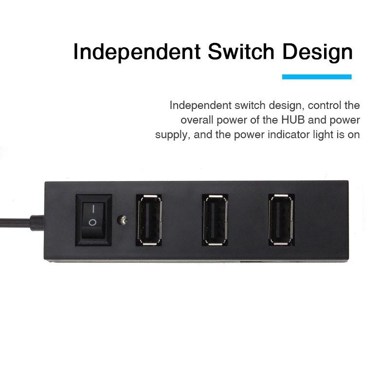 4-Port Usb 2.0 Hub With Switch - Black 15