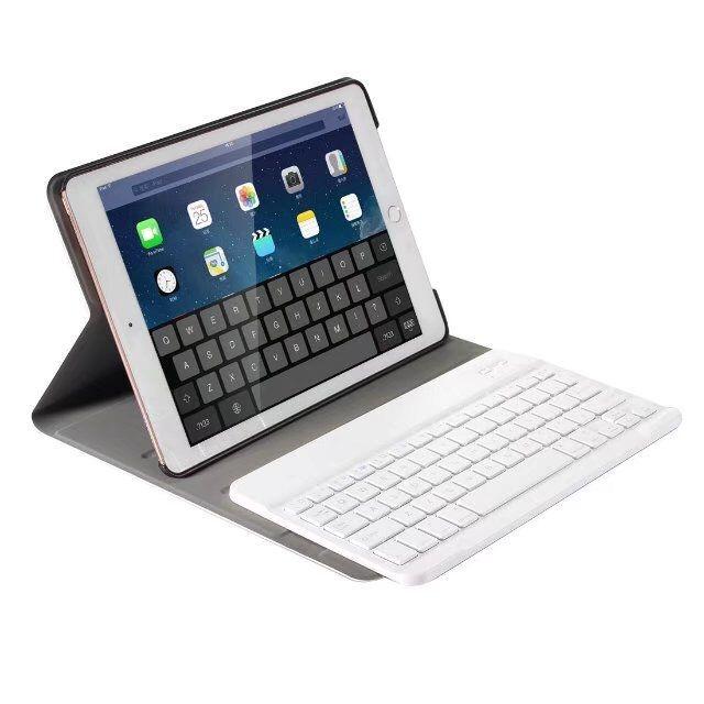 Bluetooth Keyboard & Leather Tablet Case For Ipad Pro / Air 9.7 2017 / 2018 - Detachable & Horizontal Flip With Holder - Black 6