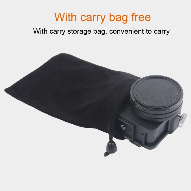 Aluminum Protective Cage with Insurance Frame and 52mm Uv Lens for Gopro Hero7 / 6 / 5 - Black 6