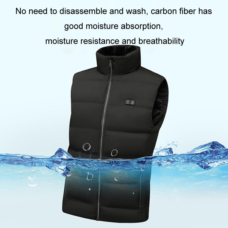 Winter Smart Dual-Control 13-Zone Charging Heating Vest - Grey - Xxxxl 8