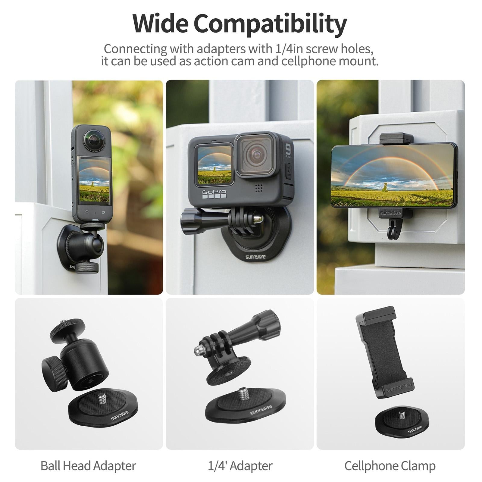 Metal Magnetic Base with 1 / 4 Adapter and Pivot Stand 6