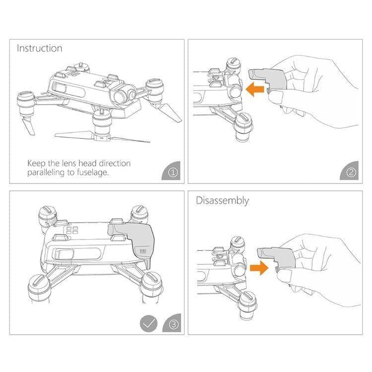 Protective Gimbal Hood for Dji Spark Camera - Compact Design 4