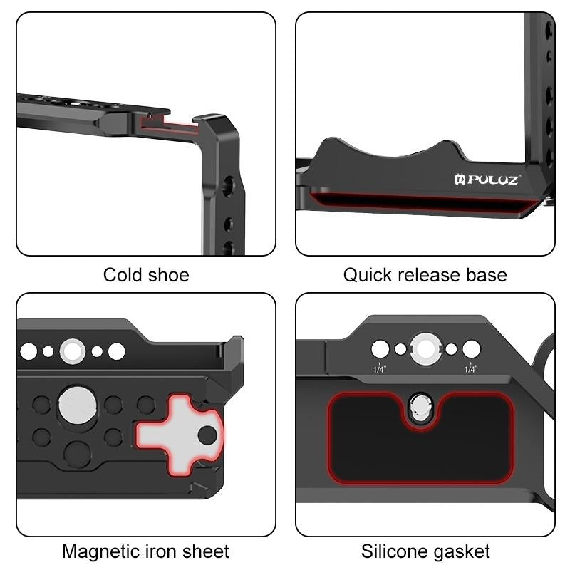 Aluminum Camera Cage For Sony Zv-E1 Stabilizer - Black 4