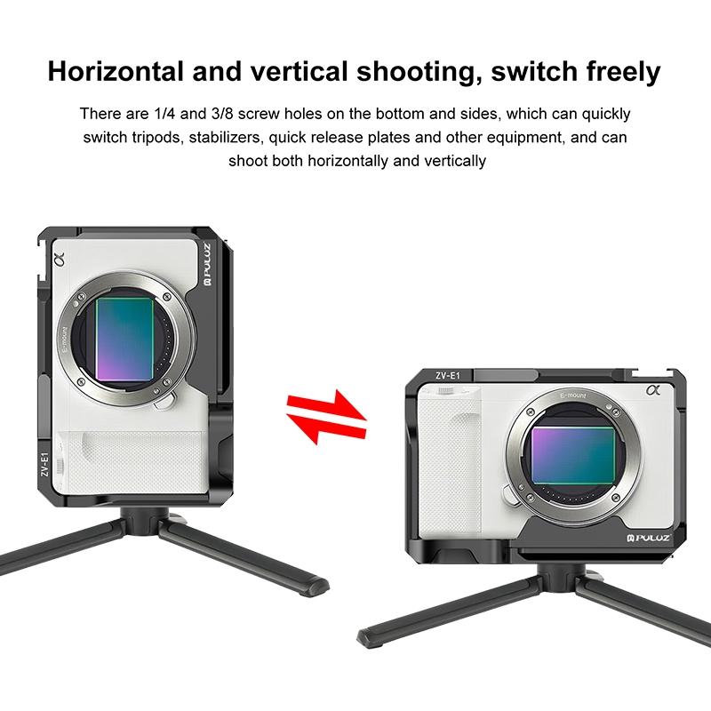 Aluminum Camera Cage For Sony Zv-E1 Stabilizer - Black 7