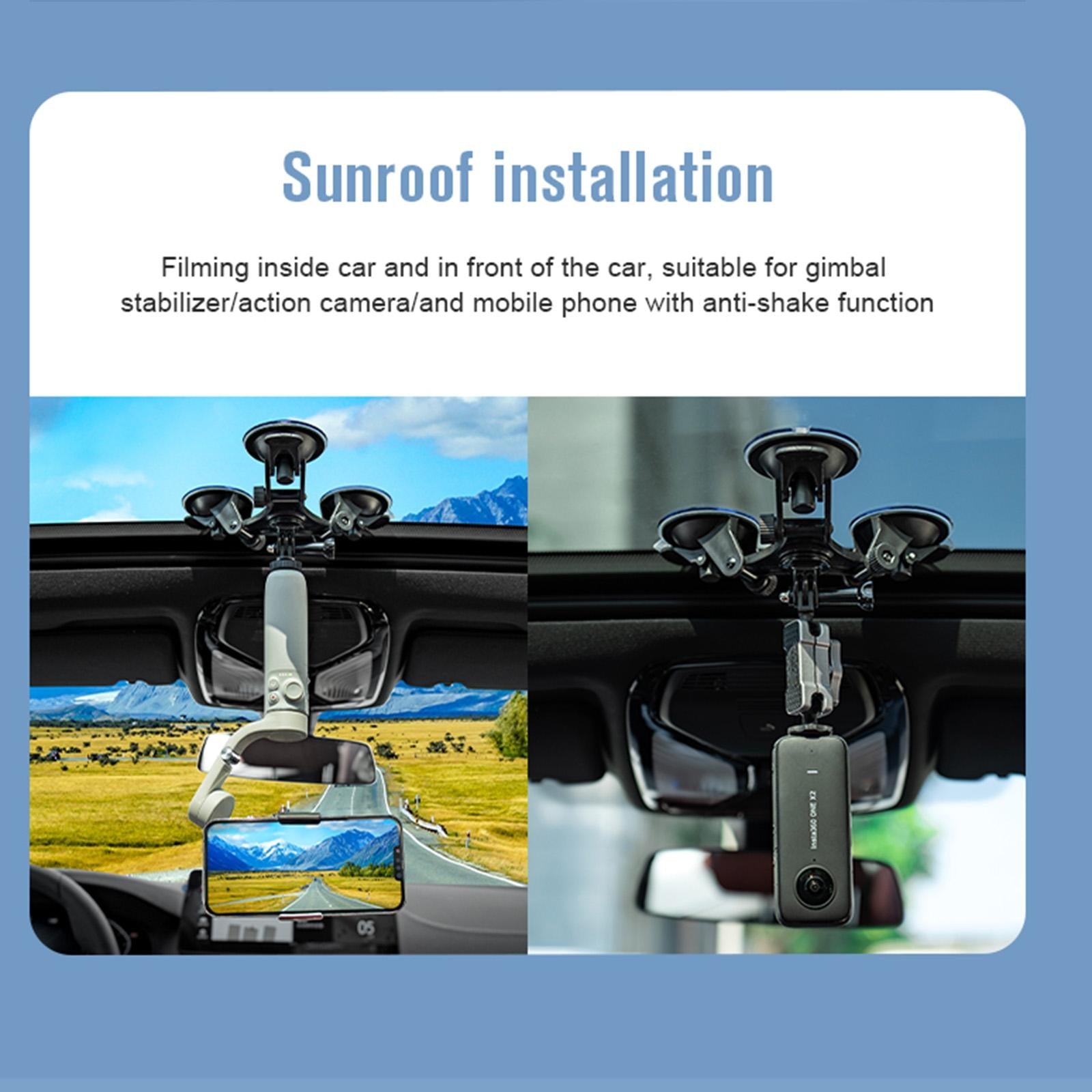 Triangle Suction Cup Mount - Strong Direction 5