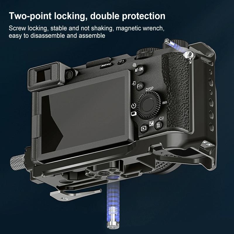 Metal Camera Cage Stabilizer - Black for Sony A7Cm2 / 7C Ii / 7Cr 9