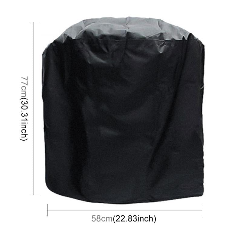 Waterproof Bbq Grill Cover - Anti-uv Dust-proof 210d Oxford Cloth - 58x77cm - Black 3