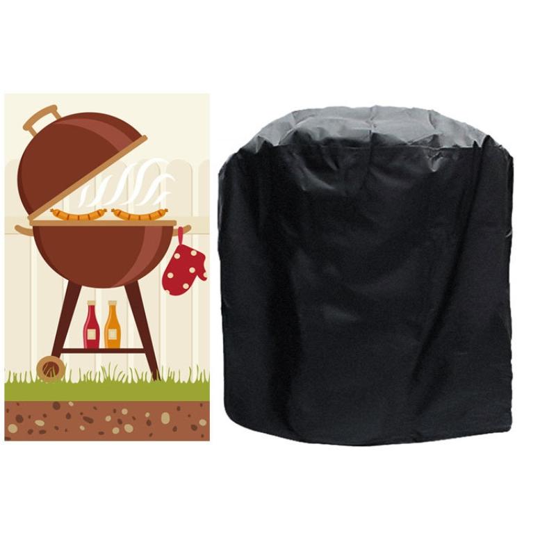 Waterproof Bbq Grill Cover - Anti-uv Dust-proof 210d Oxford Cloth - 58x77cm - Black 7