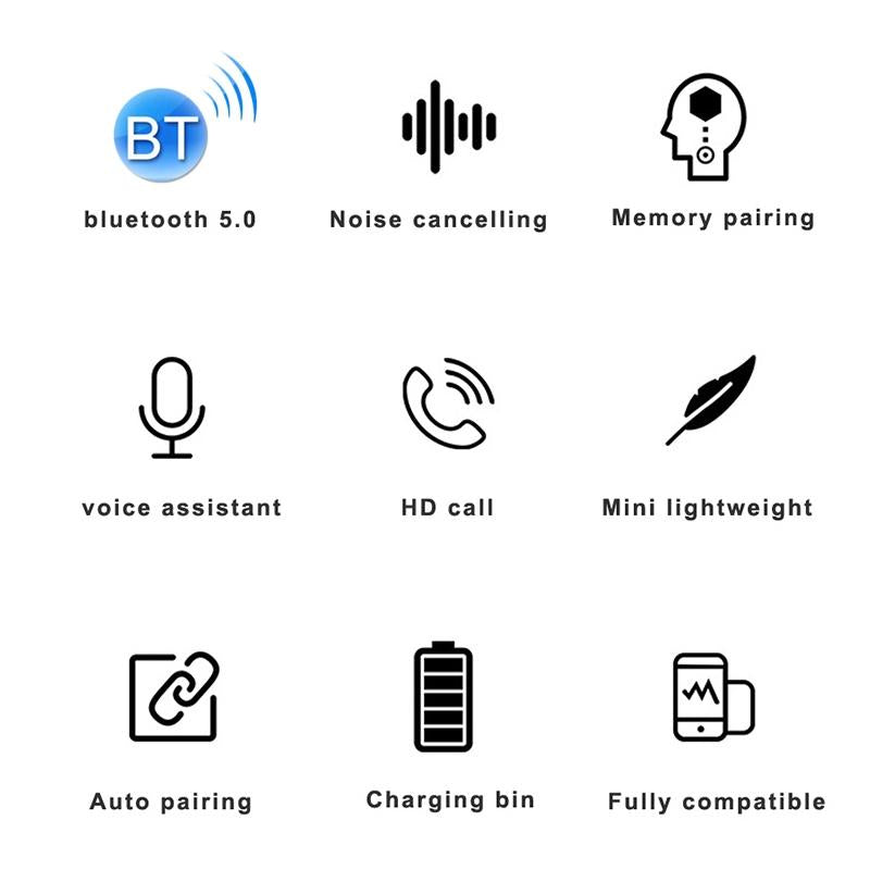 Wireless Noise-cancelling Earbuds with Charging Case 13