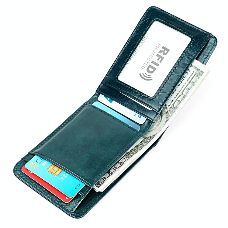Leather Rfid Billfold Wallet - Mini Size - Black 6