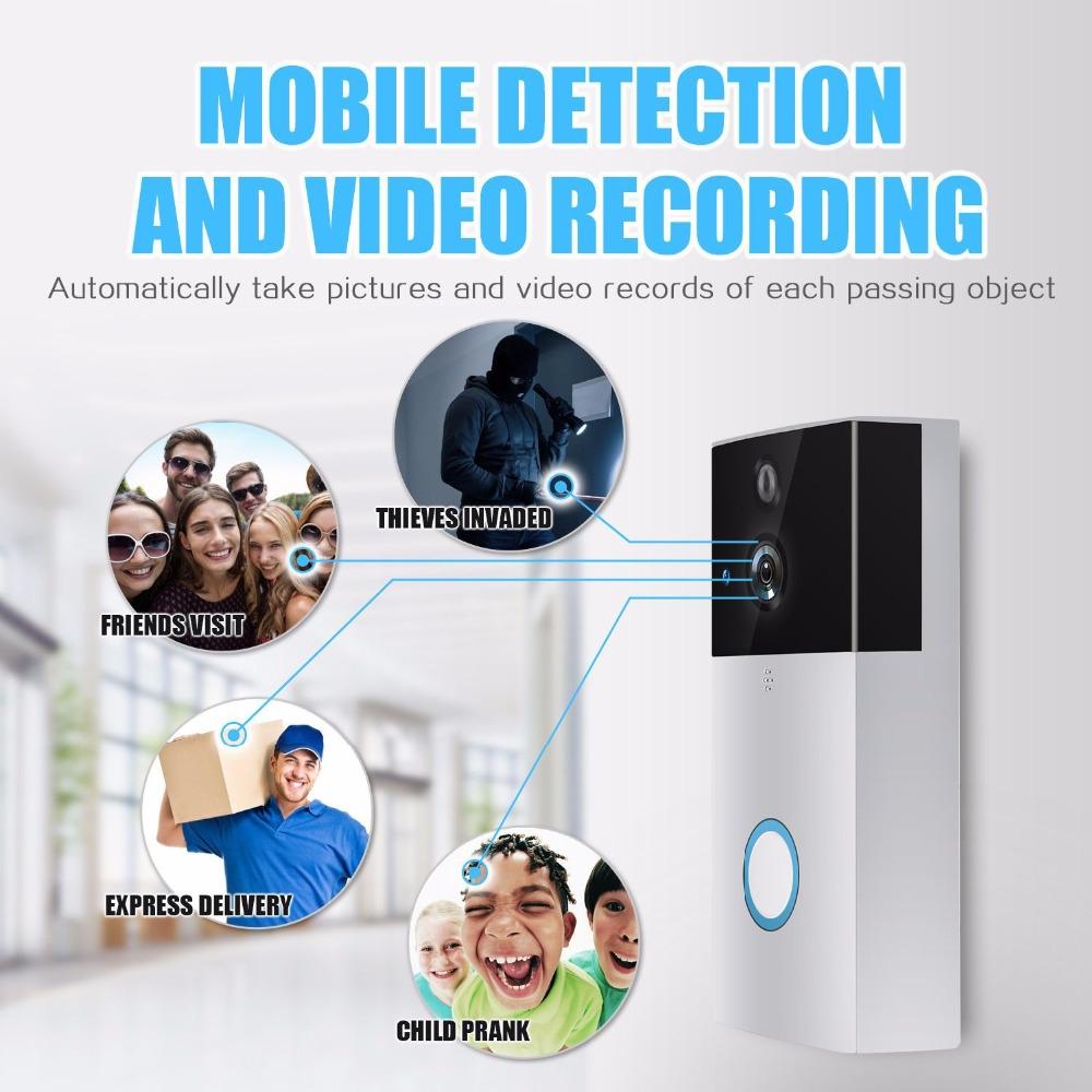Hd 720P Security Camera Smart Wifi Video Doorbell Intercom Support Tf Card & Infrared Night Vision & Motion Detection App For Ios And Android - Black 13