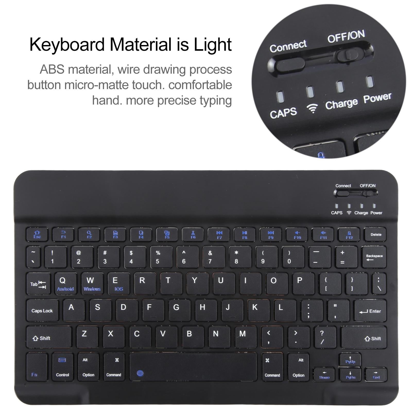 Smart Bluetooth Keyboard & Leather Tablet Case For Ipad Pro 9.7 / Air 2 - Black 6