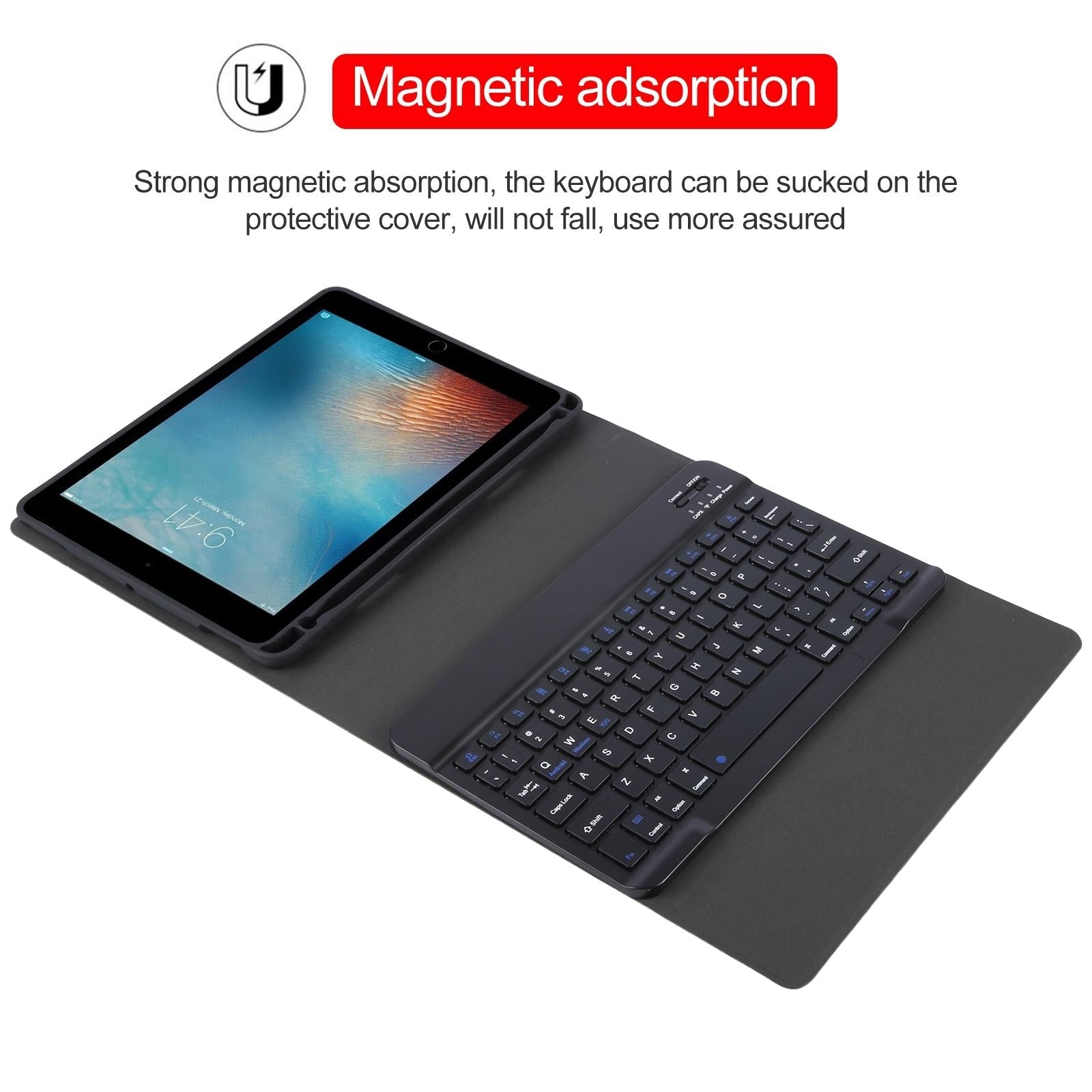 Smart Bluetooth Keyboard & Leather Tablet Case For Ipad Pro 9.7 / Air 2 - Black 8