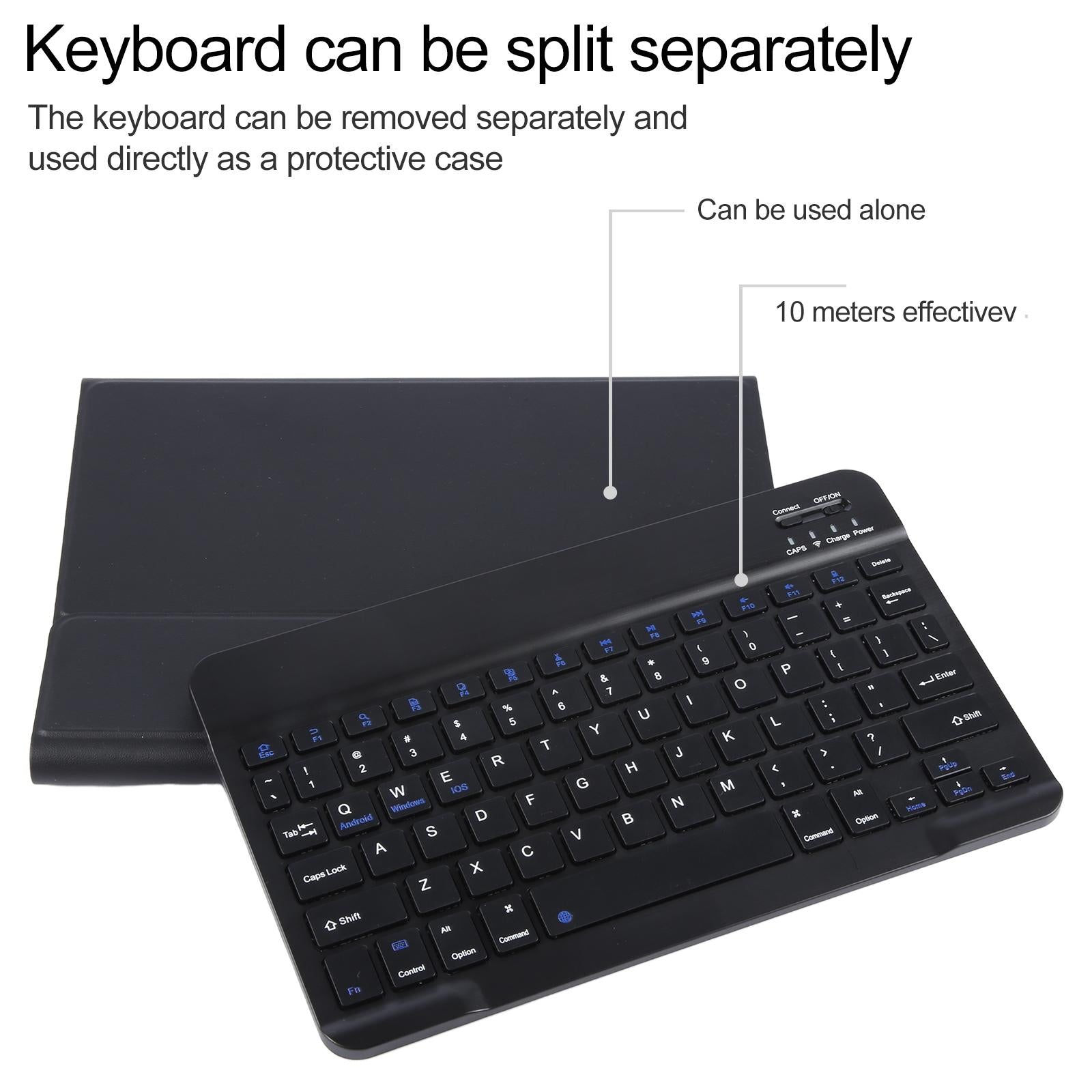 Smart Bluetooth Keyboard & Leather Tablet Case For Ipad Pro 9.7 / Air 2 - Black 9