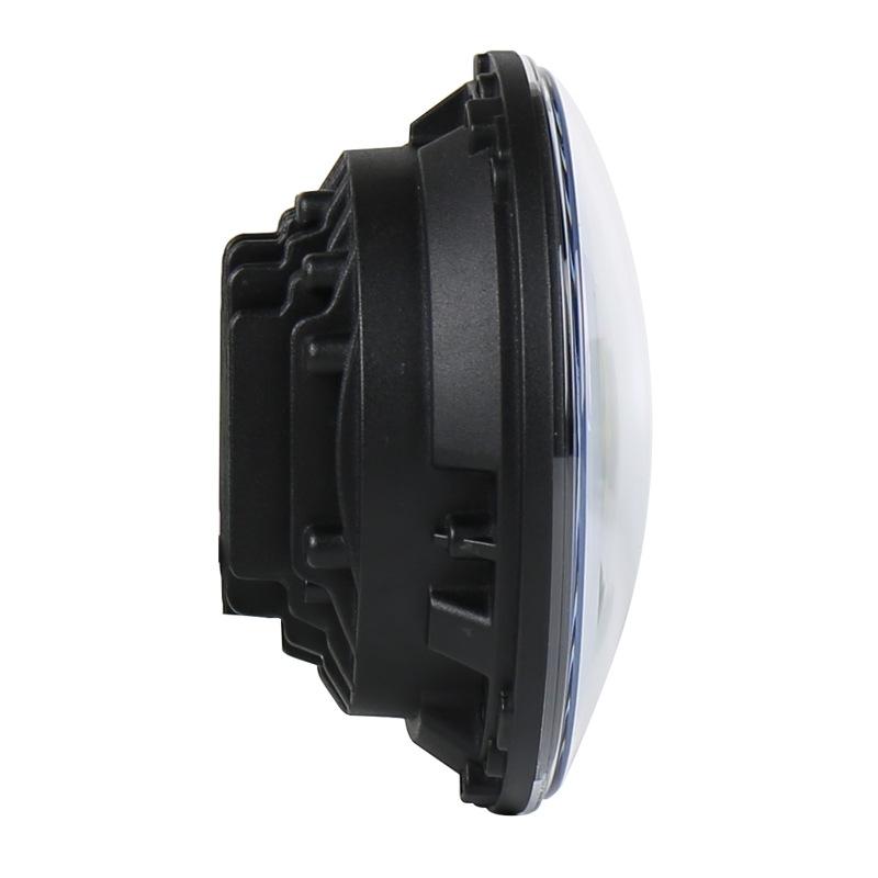 2 Pcs 7 Inch Dc12V 6000K - 6500K 50W Car Led Headlight Cree Lamp Beads For Jeep Wrangler / Harley Support App + Bluetooth Control Black 4