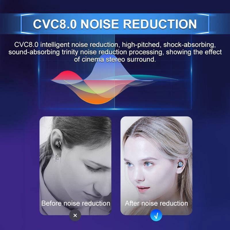 Mini Touch Bluetooth Earphones with Noise Cancelling and Charging Box 8