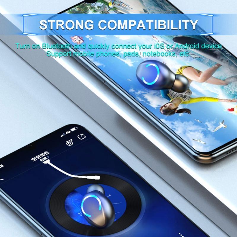 Mini Touch Bluetooth Earphones with Noise Cancelling and Charging Box 10