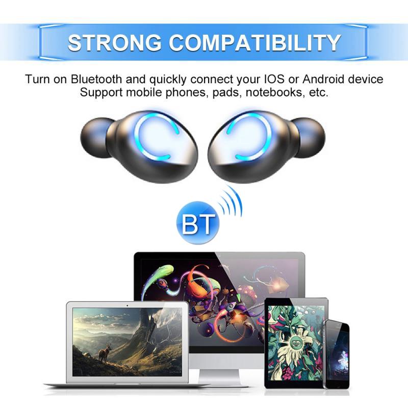 Mini Touch Bluetooth Earphones with Noise Cancelling and Charging Box 12