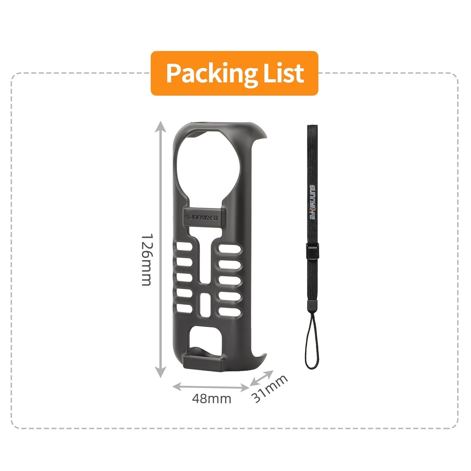 Graphene Protective Case for Insta360 X4 with Hand Strap - Black 3